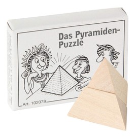 Bartl 102078 Mini Wooden Puzzle The Pyramid Puzzle Made of 2 Small Wooden Pieces