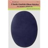 -2 Sew-on Large Natural Suede Leather Elbow Patches Size 4.75