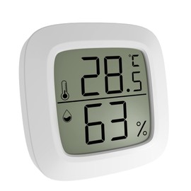 Room Thermometer Mini Hygrometer Thermometer Hygrometer Thermometer with Clear LCD Display and Face Icons LCD Digital Thermometer Hygrometer Temperature Humidity Meter