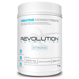 Revolution Nutrition Revolution Nutrition Creatine Monohydrate 1kg, Pure unflavoured, Increases Muscle Performance, Boosts Energy and Supports Recovery, 200 Servings