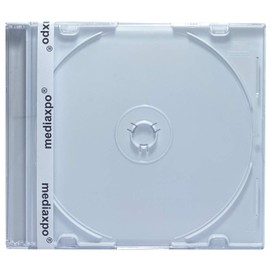 mediaxpo Slim Color CD Jewel Cases 5.2mm (White) (Pack of 10)