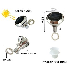 Luces solares para botellas de vino, paquete de 10 luces de corcho de diamante, 20 luces LED impermeables para exteriores, para jardín, boda, patio (blanco frío)