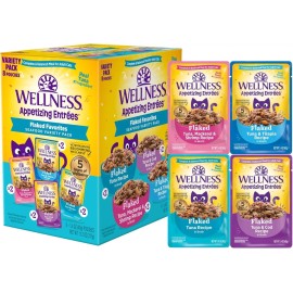 Wellness® Wellness Flaked Favorites Seafood Variety Pack Cat Food 1.4 oz Pouch x8