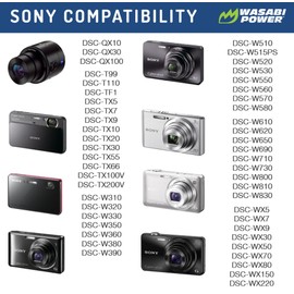 Wasabi Power Battery for Sony NP-BN1 (2-Pack) (Compatible with Cyber-Shot DSC-QX10, DSC-QX30, DSC-QX100, DSC-TX100V, DSC-TX200V, DSC-W800, DSC-W810, DSC-W830, DSC-WX150, DSC-WX220 & More)