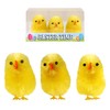 6 x Large 6cm Easter Chicks Yellow Chenille Decorations For