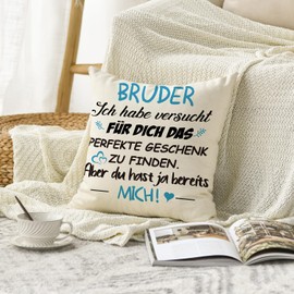 Artoid Mode Gift for Brother Cushion Cover, 45 x 45 cm, Best Brother Birthday Gifts, Cushion Cover, Decorative Cushion Cover