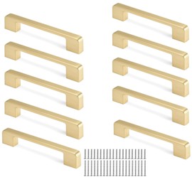 Tiradores para Cajones 10 Piezas Jaladeras, Agarraderas para Gabinetes de Cocina con Tornillos, Manijas para Muebles Centros de Orificio de 128 MM