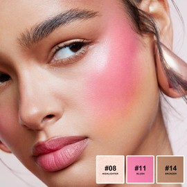 Lezero 3Pcs Contour Stick Makeup Kit, Shades with Highlighter, Blush and Bronzer Trio for Sculpt the Cheeks and Body, Long Lasting, Smooth, Dewy & Matte Finish, #1 LIGHT FAIR (08,11,14)