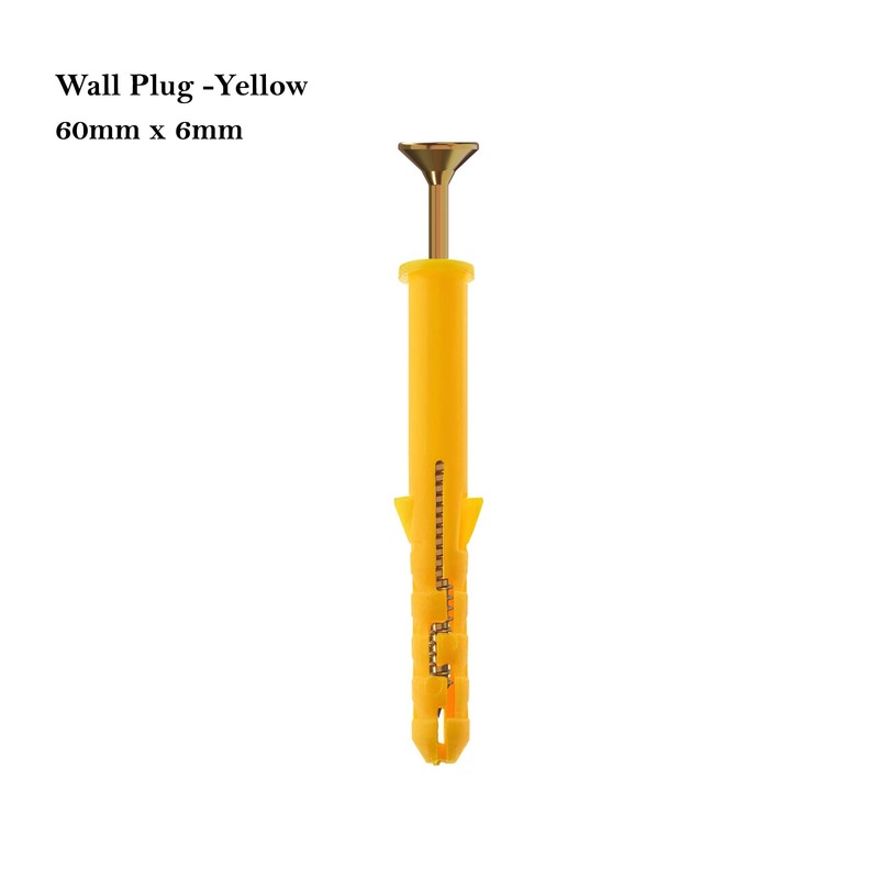 LEDSone 500 Piece Yellow Dowel Set Assorted Brick Masonry Drywall