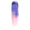 Blue Pink Hair Mannequin Training Head with Holder Hair Styling