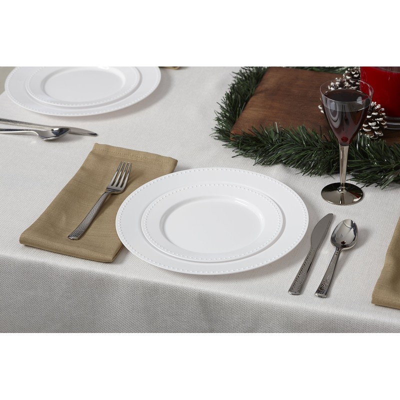 Mozaik Premium Plastic Pearl Service for 8 with Assorted Cutlery,