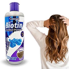 NCREDIBLE Shampoo biotina, sábila, keratina y proteína de trigo fortificante, para todo tipo de cabello, sin sal, antioxidante, reparador, crecimiento