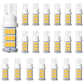 JEFLYM 30 Pcs C921 921 912 LED RV Bulbs,Super Bright Warm White T10 194 168 175 3020 42-SMD 12VDC Recreational RV Camper Trunk Interior Fifth Wheel Outdoor Replacement bulb