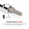 TEKTON 1/4 in Drive Hex Bit Socket Set with Rail,