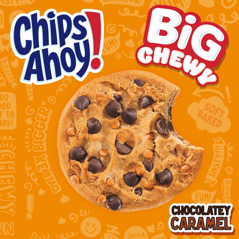 CHIPS AHOY! Big Chewy Chocolate Chip Cookies, Chocolatey Caramel, 14