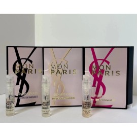Yves Saint Laurent YSL Mon Paris Perfume Collection 3Pc Samples Vials Spray Set