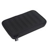 Black Soft Harmonica Carrying Case with Zipper, PU Leather Fabric,