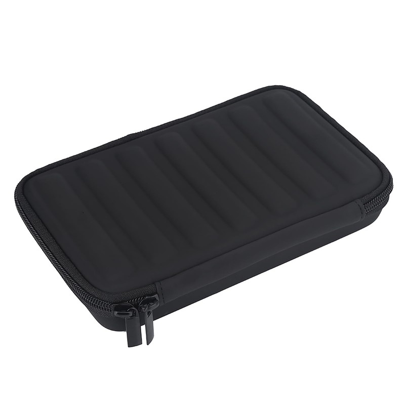 Black Soft Harmonica Carrying Case with Zipper, PU Leather Fabric,