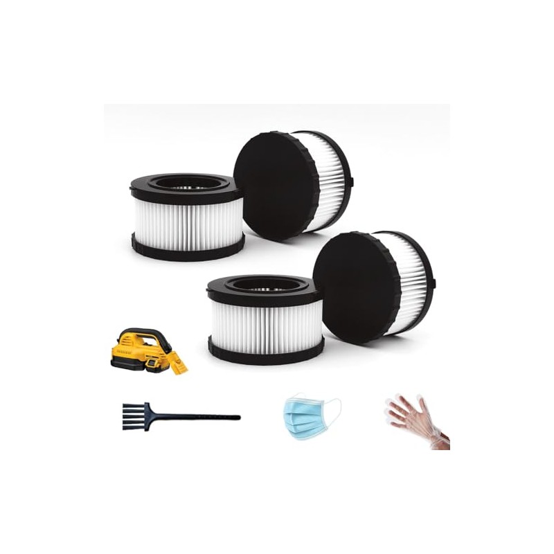 4 Pack DC5151H HEPA Filter Replacement Compatible with DEWALT DC515,