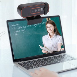 1080P HD Webcam for PC, Fast Focusing Webcam with Noise Cancelling Mic, Facial Recognition, Plug & Play Computer Web Camera for Live Streaming Video Calling