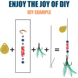 Fishing Lure Making Kits,JSHANMEI Fishing Accessories Spinner Blade Walleye Rig Crawler Harnes Spinner Blades Rig Floats Clevises Beads Fishing Hooks (Lure Kit - 160pcs)