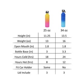 Ezprogear Stainless Steel Water Bottle Double Wall Vacuum Insulated (34 oz, Pink)