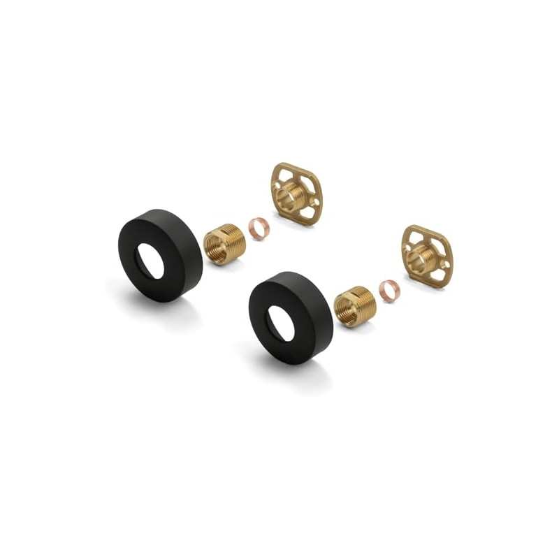 Matt Black Round Shower Mounting Kit – Bar Valve Fast