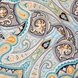 Pointehaven 100% Cotton Percale Sheets Full Size - Printed Bed Sheet & Pillowcase Sets - Soft Cotton 4 Piece Bed Sheets Set - Fits Mattress 19 inches Deep Pocket - Color Cypress