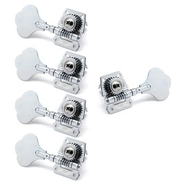 ARM Vintage Open Style 5-strings Bass Tuning Pegs 4R1L Tuners Machines Heads Silver