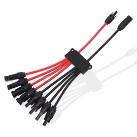 IFYKIM Solar Parallel Connectors for 4 Solar Panels, Tool-Free MC4 Solar Cable Splitter, Y Branch Solar Panel Splitter, 2 to 8 Solar Parallel Adapter IP68 Waterproof (FMMMM/MFFFF)