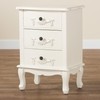 Baxton Studio Callen End Table, Single, White