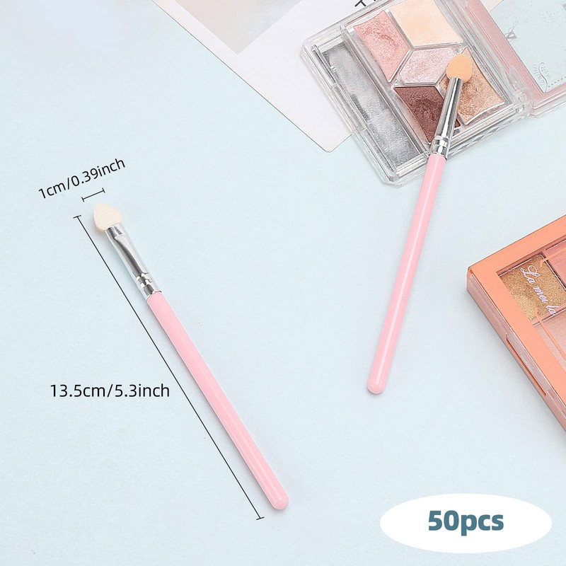 50PCS Eye Shadow Brushes, Makeup Brushes Eyeshadow Applicators Sponge Double