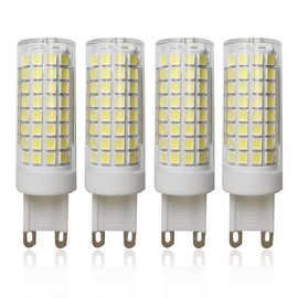 G9 Led Bulb - 8W Dimmable Ceramic Bulb Equivalent 80W Halogen Bulbs,Daylight White 6000K AC110-130V G9 Bi Pin Base 360 Degree Led Bulb for Chandelier Ceiling Fan Bedroom Lighting