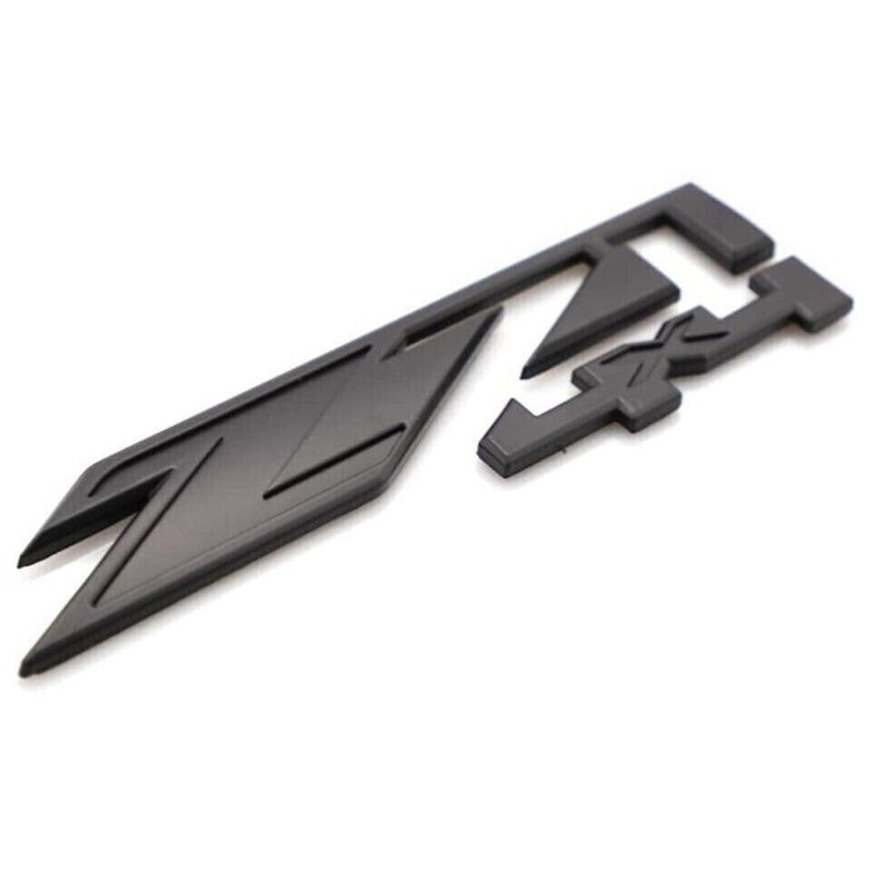 Z71 4x4 Badge Emblems 2-Piece in Matt Black for 2007-2020