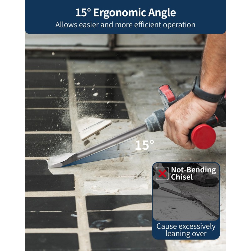 Firecore SDS Plus Chisel 3 Inch Wide by 10 Inch