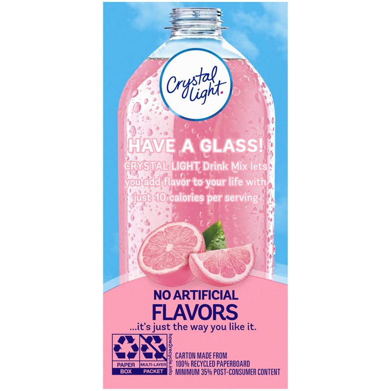 Crystal Light Pink Lemonade Naturally Flavored Powdered Drink Mix, 10