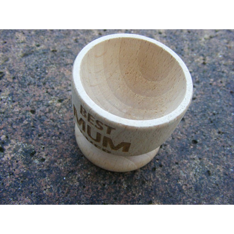 FastCraft BEST MUM EVER GREATEST WOODEN EGG CUP PRESENT IDEA