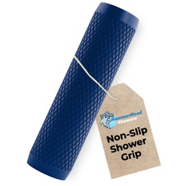 HammerHead Showers Shark Skin Grip Compatible for HammerHead Showers 1-Spray Handheld Shower Head, Slip-Free Silicone Grip for Elderly or Kids, Dark Blue