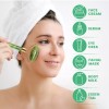 SANBREVE Rodillo Masaje Facial De Jade Gua Sha Rejuvenece Kit