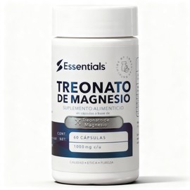 Essentials Treonato de Magnesio 1000 mg – 60 cápsulas | Forma Premium de Magnesio Alta Absorción | L-Treonato de Alta Biodisponibilidad