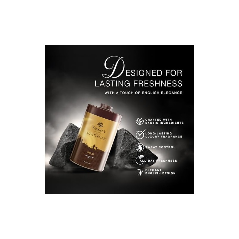 Yardley London Gold Talcum Powder - 250 g. 808 oz,