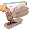 Firgi Silicone Freezer Trays with Lid,2ea 1oz 6 Section-Leak Proof