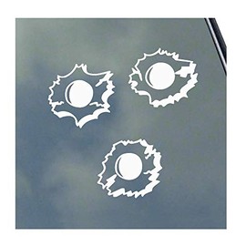 Bullet Holes Vinyl Sticker Decal Military Veteran Gangsta