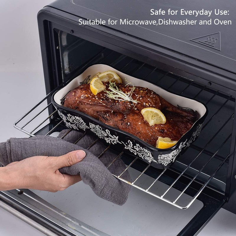 Wisenvoy Baking Dish Ceramic Bakeware Sets Lasagna Pan 2-pcs Casserole