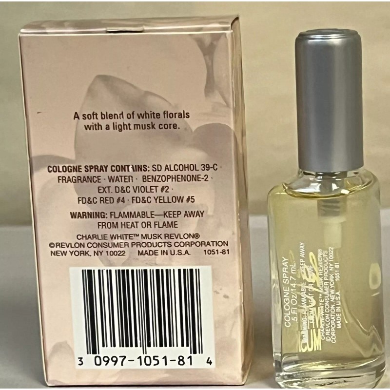 Revlon Lot of 4 Charlie Revlon White Musk Cologne Spray
