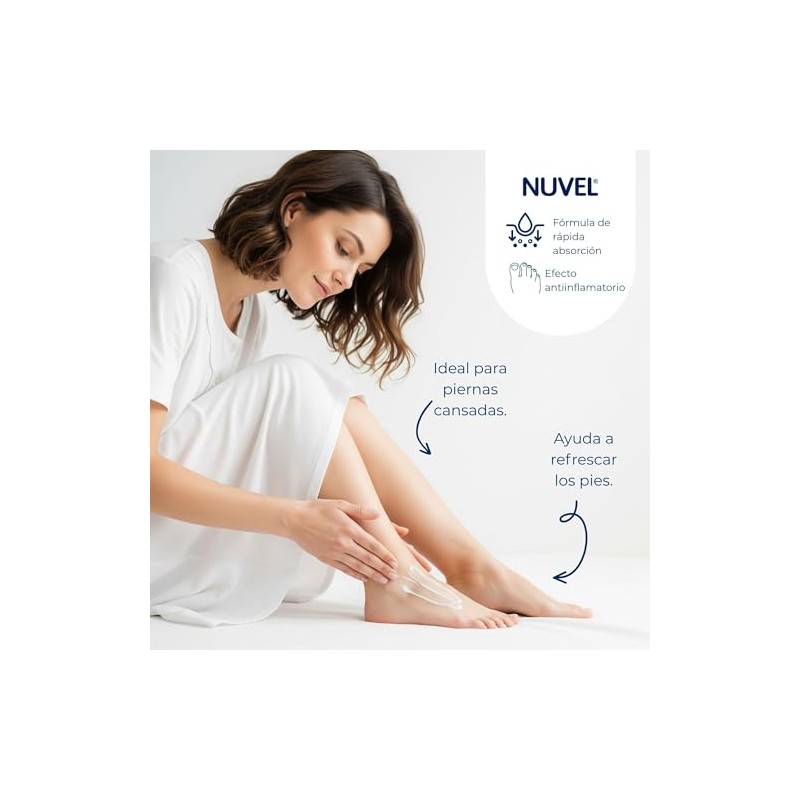 Nuvel Crema Refresca Pies y Piernas Cansadas | Alivio Instantáneo