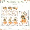 80 Pcs Boho Fall Pumpkin Paper Napkins Watercolor Floral Napkins