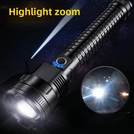 1200000LM Super Bright Flashlights Rechargeable Outdoor Work Tactical Zoom Torch