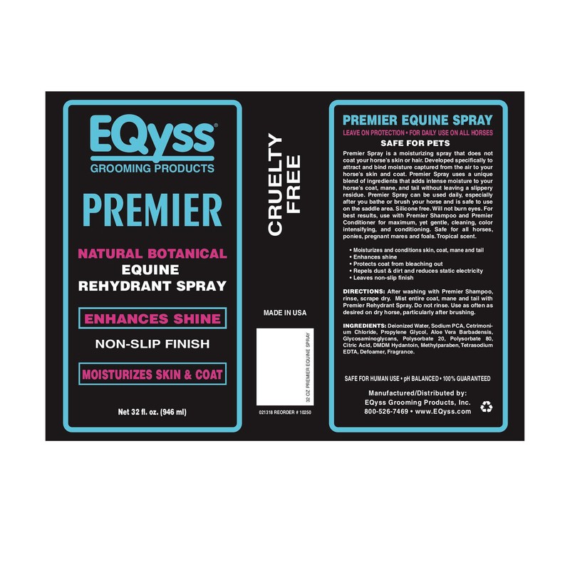 EQyss Premier Equine Horse Spray - Moisturizes Skin and Coat,