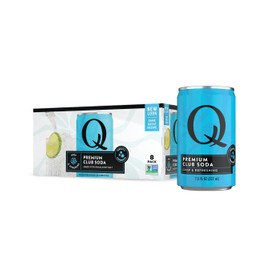 Q CLUB SODA - Club soda with Himalayan Salt - Ideal for Cocktails & Mocktails - No Sugar, Perfectly Carbonated, & Gluten-Free - 0 Calories - 7.5 Fl oz Seltzer Water Cans (Pack of 8)